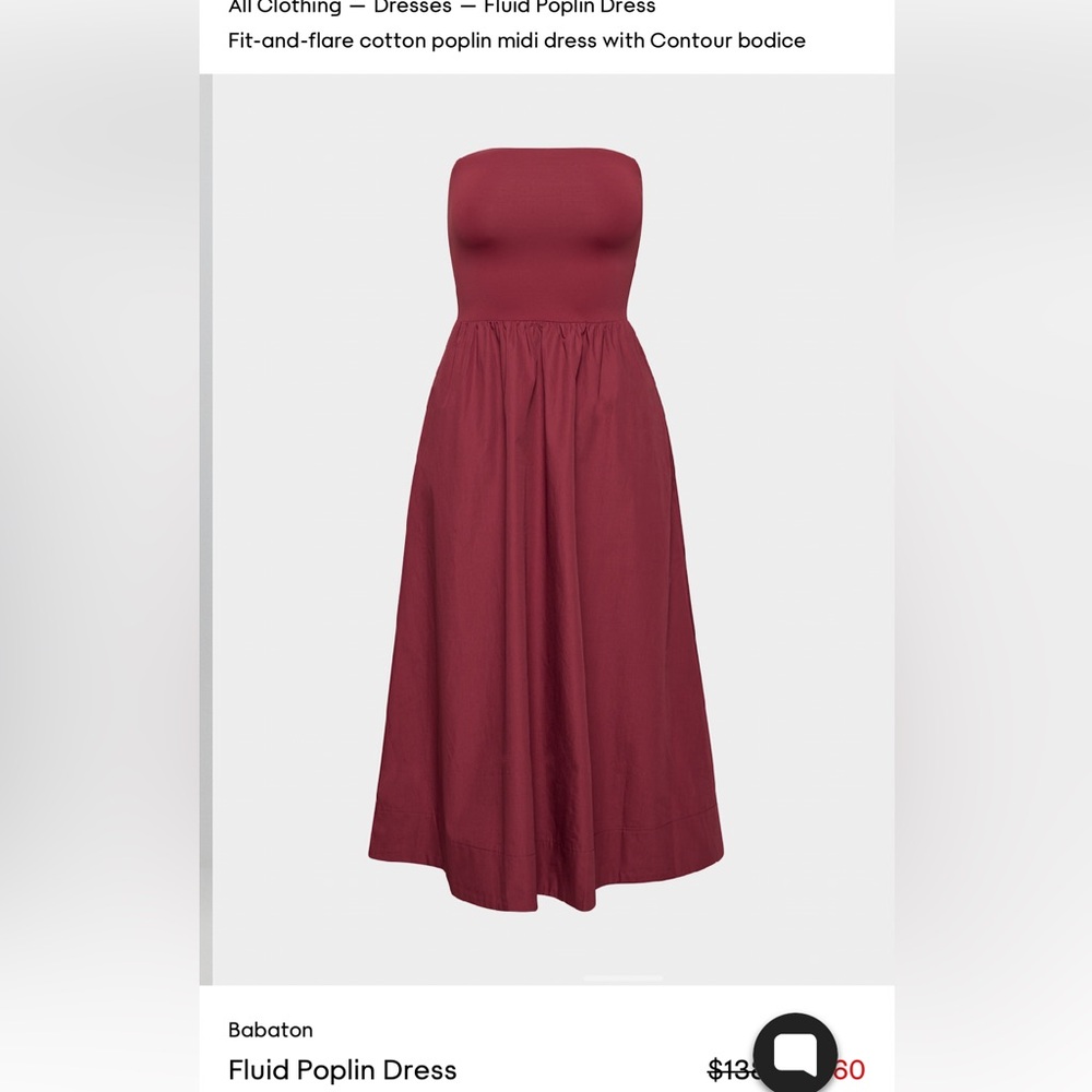 Aritzia Babaton Fluid Poplin Dress